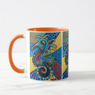 Brio the Seahorse! Original Art Beverage Mugg