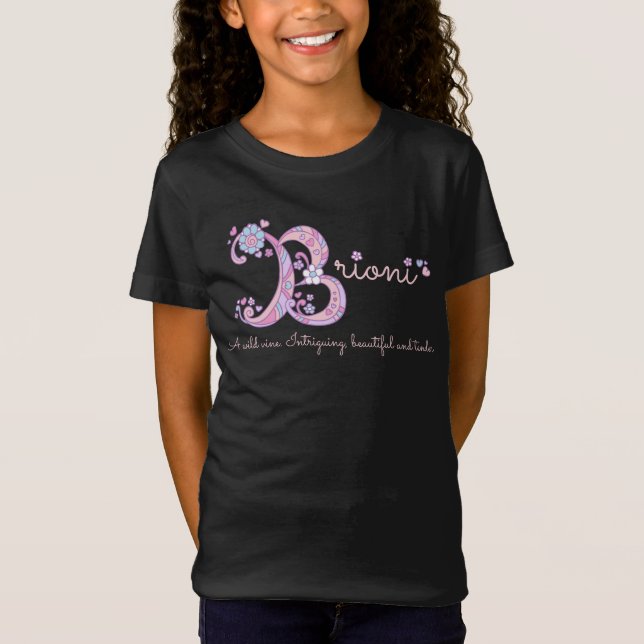 Brionflickor B namn: monogram T Shirt (Framsida)