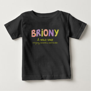 Briongrafik lila grönt coral namn t shirt