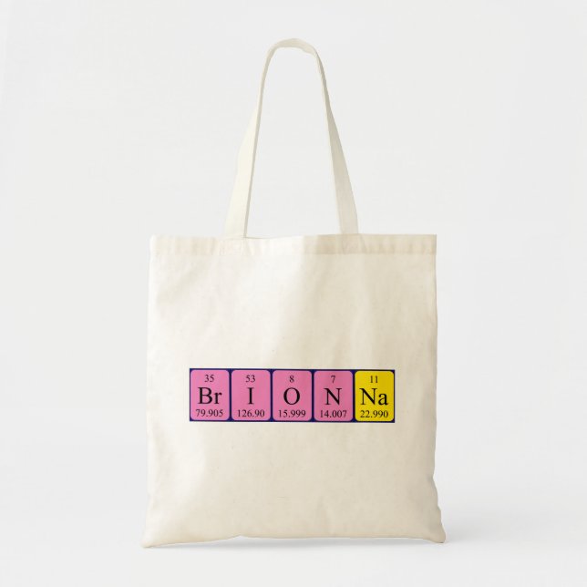 Brionna Periote bord namn tote bag Tygkasse (Framsidan)
