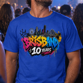 Brisbane 10 år t shirt