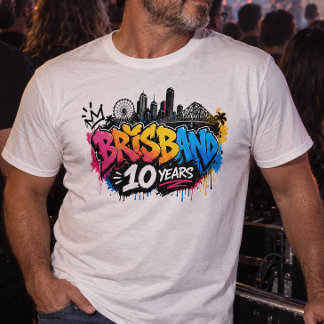 Brisbane 10 år t shirt