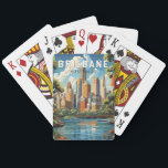 Brisbane Australia Travel Art Vintage Casinokort<br><div class="desc">Brisbanereflektorns rörelsemodell. Brisbane,  den livskraftiga huvudstaden i Queensland,  Australien,  är en stad som sömlöst blandar ihop stadsenergi med återhållsam charm. Den är belägen på Brisbaneflodens banker,  den skryter med ett subtropiskt klimat,  en fantastisk naturskönhet och en rik kulturhistoria.</div>