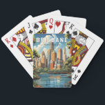 Brisbane Australia Travel Art Vintage Casinokort<br><div class="desc">Brisbanereflektorns rörelsemodell. Brisbane,  den livskraftiga huvudstaden i Queensland,  Australien,  är en stad som sömlöst blandar ihop stadsenergi med återhållsam charm. Den är belägen på Brisbaneflodens banker,  den skryter med ett subtropiskt klimat,  en fantastisk naturskönhet och en rik kulturhistoria.</div>