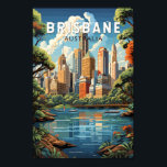 Brisbane Australia Travel Art Vintage Poster<br><div class="desc">Brisbanereflektorns rörelsemodell. Brisbane,  den livskraftiga huvudstaden i Queensland,  Australien,  är en stad som sömlöst blandar ihop stadsenergi med återhållsam charm. Den är belägen på Brisbaneflodens banker,  den skryter med ett subtropiskt klimat,  en fantastisk naturskönhet och en rik kulturhistoria.</div>