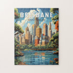 Brisbane Australia Travel Art Vintage Pussel<br><div class="desc">Brisbanereflektorns rörelsemodell. Brisbane,  den livskraftiga huvudstaden i Queensland,  Australien,  är en stad som sömlöst blandar ihop stadsenergi med återhållsam charm. Den är belägen på Brisbaneflodens banker,  den skryter med ett subtropiskt klimat,  en fantastisk naturskönhet och en rik kulturhistoria.</div>