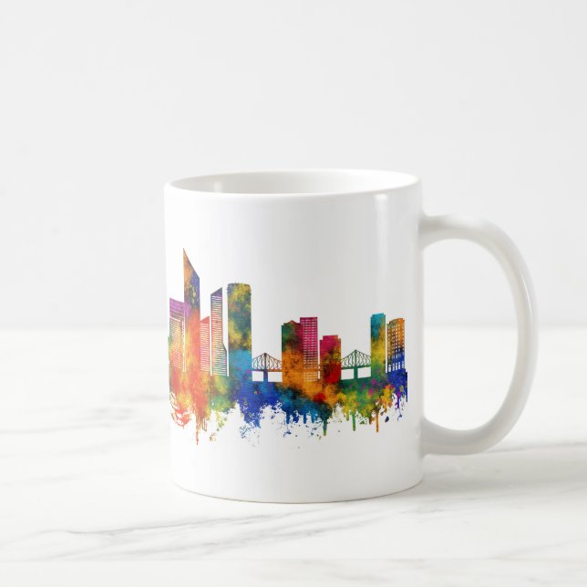 Brisbane Australie Skyline Kaffemugg (Höger)