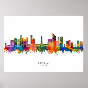Brisbane Australie Skyline Poster