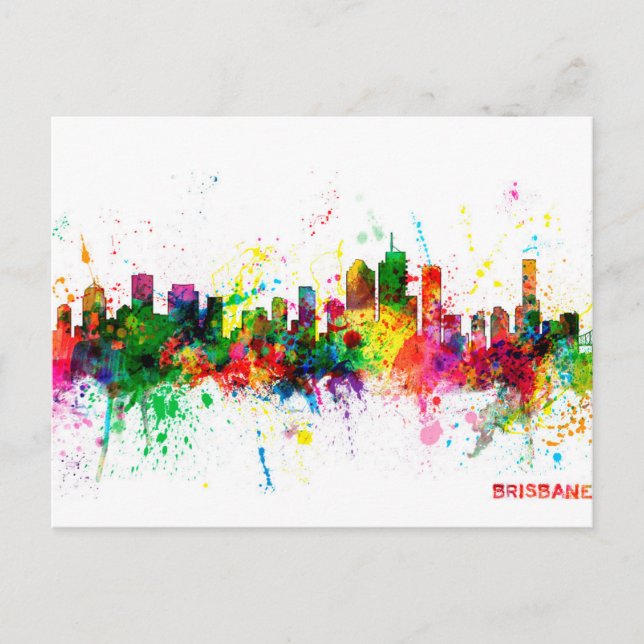 Brisbane Australie Skyline Vykort (Framsida)