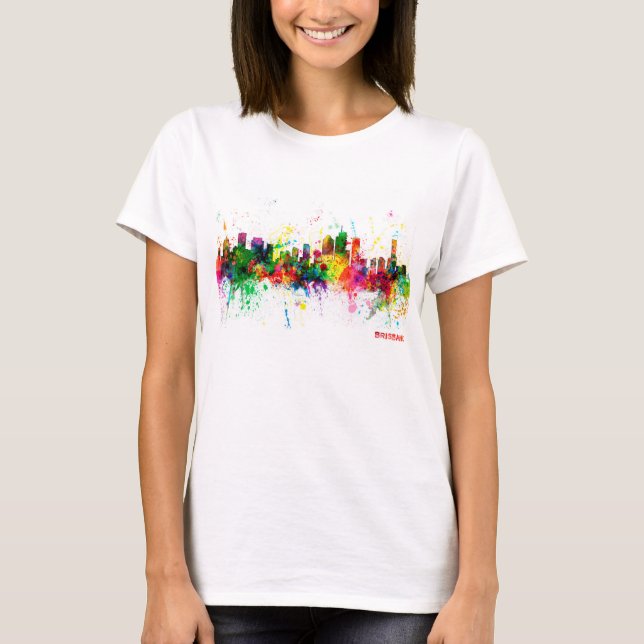 Brisbane Australien horisont Tee Shirt (Framsida)