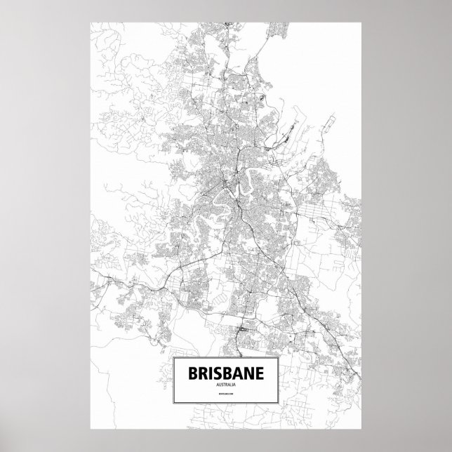 Brisbane, Australien (svart på vitt) Poster (Framsidan)