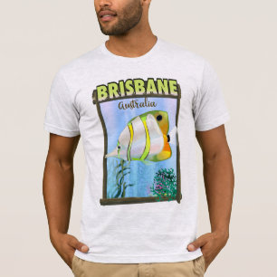 Brisbane Australien - Tropiska reseaffisch T Shirt