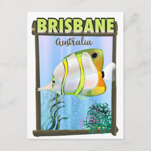 Brisbane Australien - Tropiska reseaffisch Vykort