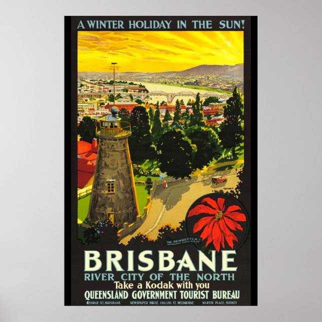 Brisbane Australien Turism Poster (Framsidan)