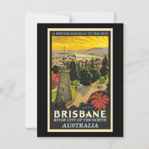 Brisbane, Australiens reseaffisch Vykort