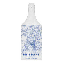 Brisbane City Karta Blue Tint