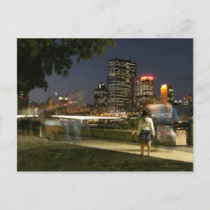 Brisbane från South Bank, Australien. Vykort