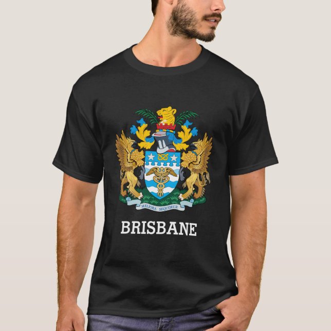 Brisbane jackar av poster arm t shirt (Framsida)