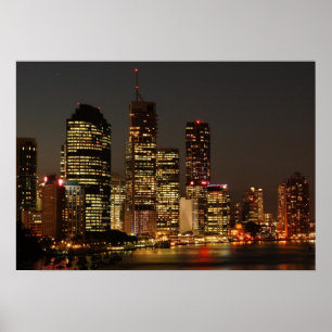 Brisbane Night Skyline, poster
