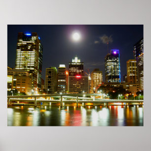 Brisbane på natten poster