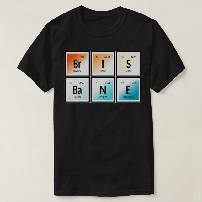 Brisbane Periodic Bord T Shirt (Design framsida)