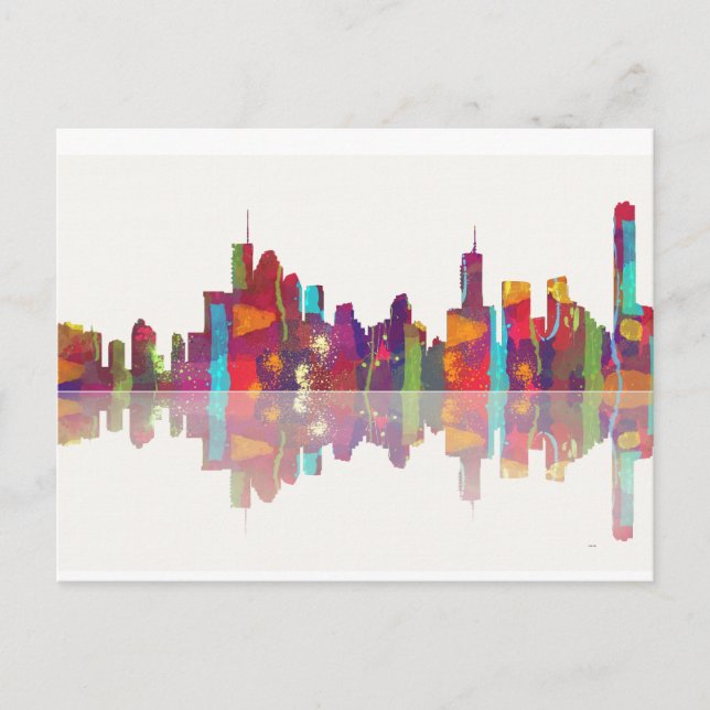 Brisbane Qld Skyline Vykort (Framsida)