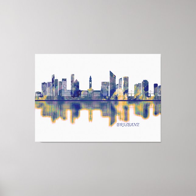 Brisbane Skyline Canvastryck (Framsida)