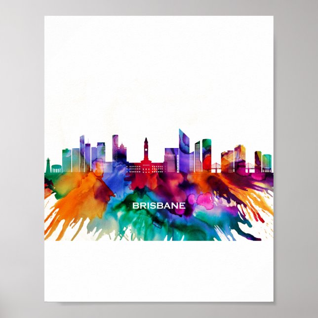 Brisbane Skyline Poster (Framsidan)