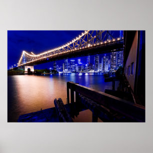Brisbanes berättelse överbryggar på natten poster