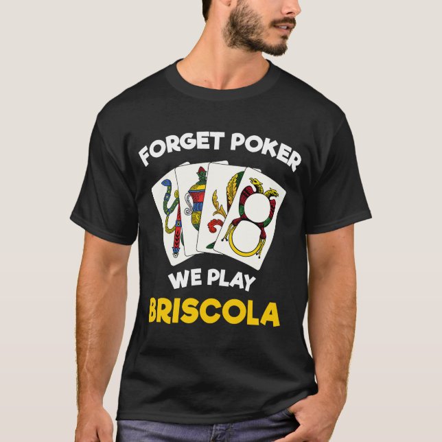 Briscola Italienskt kort - spel T Shirt (Framsida)