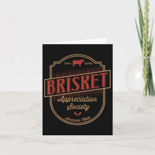 Brisket Appreciation Society Smoking Kött Vintage Kort