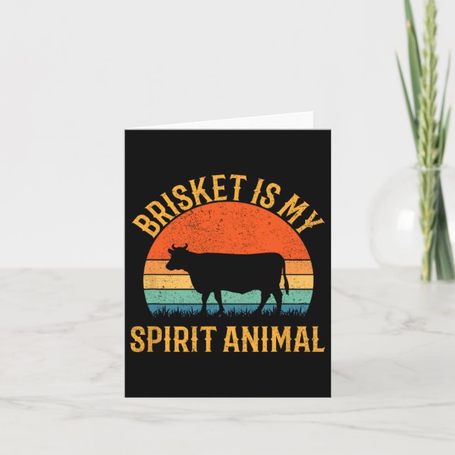 Brisket är mitt andliga djur kort (Framsida)