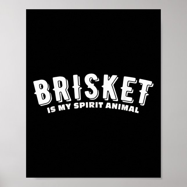 Brisket är mitt andliga djur som rökt Kött Bbq Tex Poster (Framsidan)