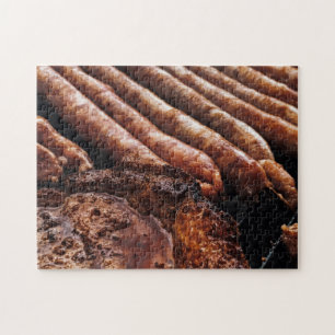 Brisket BBQ Brats Kött Jigszle Puzzle Pussel