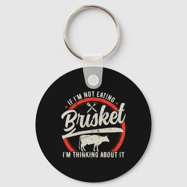 Brisket Beef Grilling Bbq Grill Master Nyckelring (Framsida)