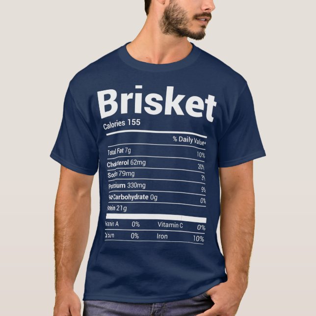 Brisket Nutrition Facts Family Matching Costume T Shirt (Framsida)
