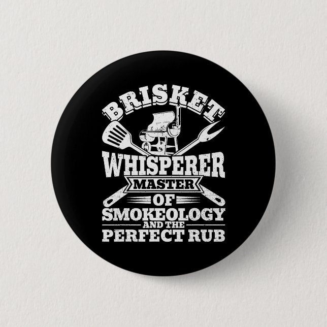 Brisket Whisperer Perfekt Rub Bbq Smoker Grill for Knapp (Framsida)