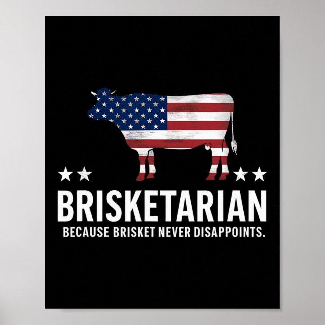 Brisketarian Brisket Bbq För manar Funny Manar Byr Poster (Framsidan)