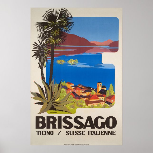 Brissago,Ticino,Schweiz,Travel Poster (Framsidan)