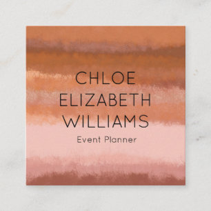 Brist Abstrakt, vattenfärg Texturerad Rand Fyrkantigt Visitkort