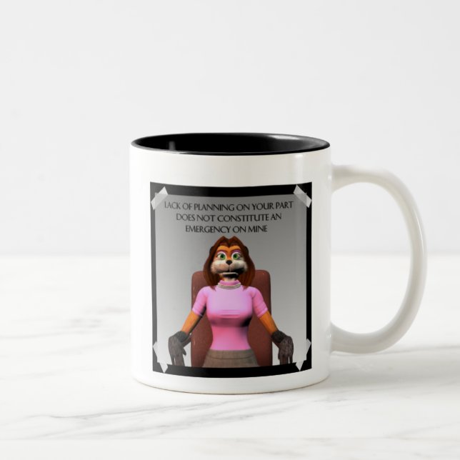 Brist av att planera muggen Två-Tonad mugg (Höger)