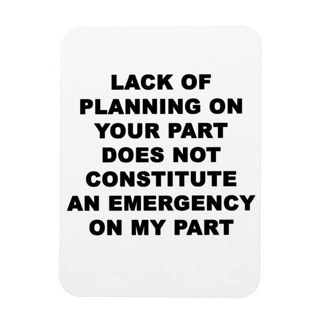 Brist på planering magnet (Vertikal)