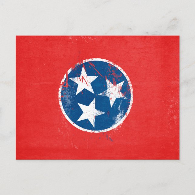 Brist Tennessee Flagga Vykort (Framsida)