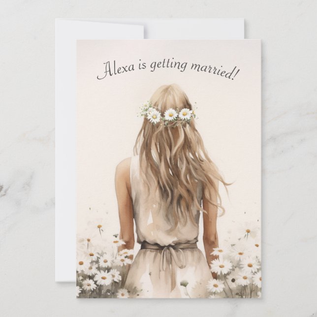 Brista i Daisy med hårskalle Inbjudningar (Framsida)