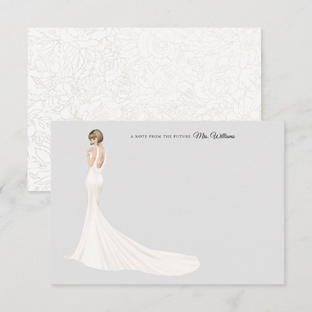 Brista i Möhippan Gown - tackkort Tack Kort (Fram/baksida)