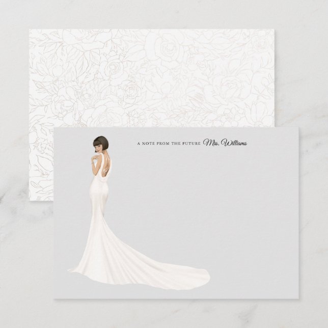 Brista i Möhippan Gown - tackkort Tack Kort (Fram/baksida)