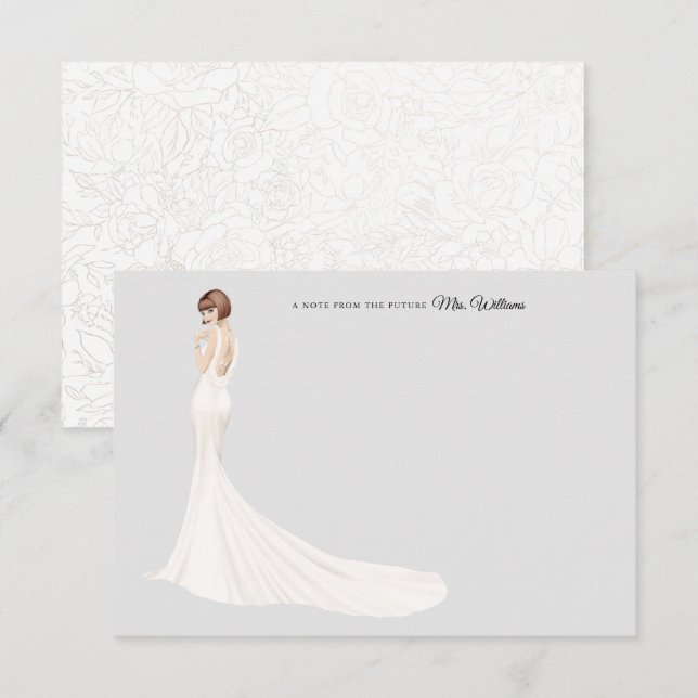 Brista i Möhippan Gown - tackkort Tack Kort (Fram/baksida)