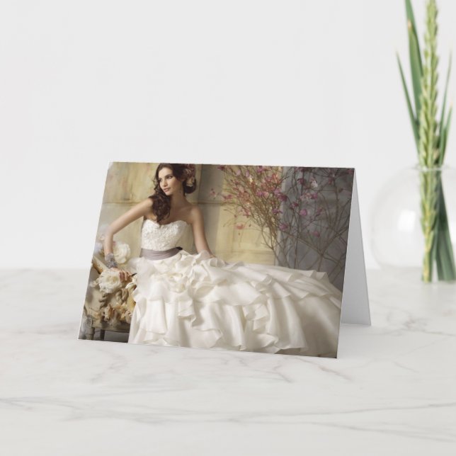 Brista på hennes Bröllopsdag Card Kort (Framsida)
