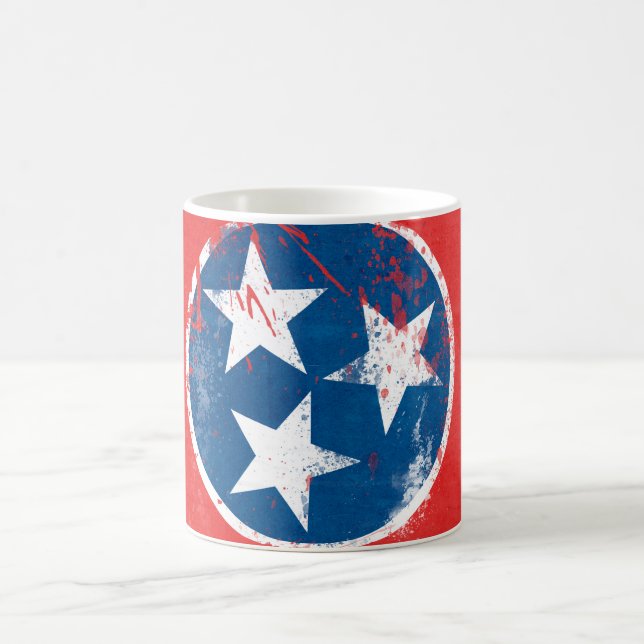 Bristad Tennessee-flagga Kaffemugg (Center)