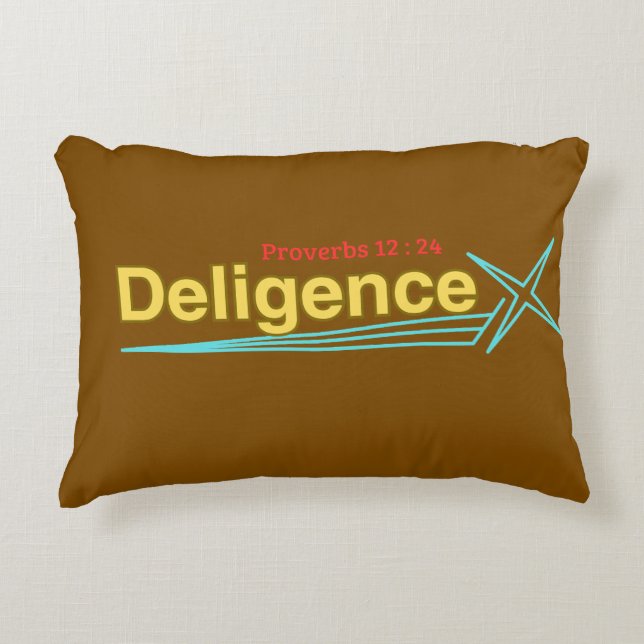 Bristande aktsamhet ( Proverbs 12:24) Pillow Prydnadskudde (Framsidan)